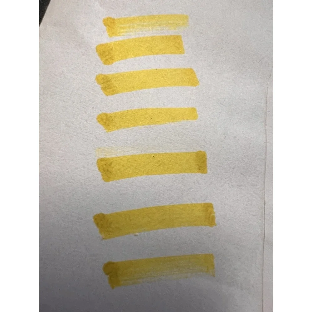 Vtg‎ NOS Boxed RUWE Felt Markers No. 1050 Yellow Set of 6 Permanent Ink Made USA
